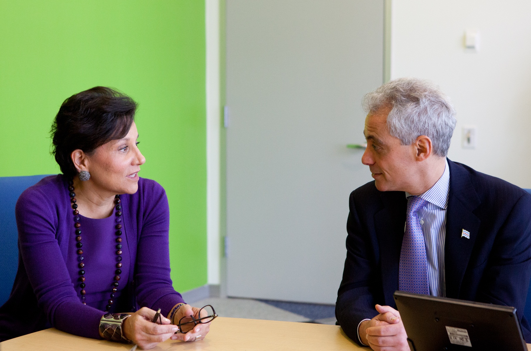 Mayor Emanuel welcomes back to Chicago U.S Secretary or Commerce Penny Pritzker